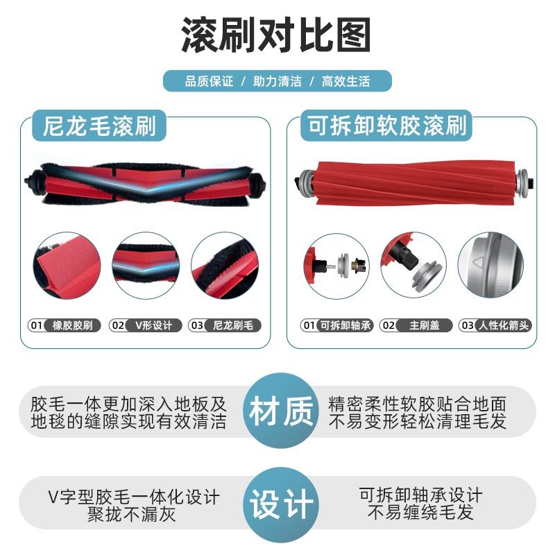 配P10扫地机器人P10 PRO配件主滚边刷滤网芯拖抹布尘袋清洁液