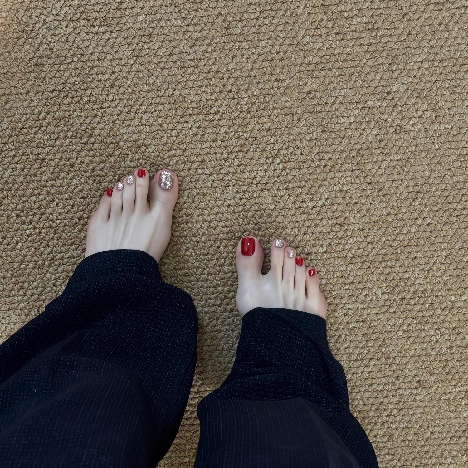 手工夏日爆款纯色超显白高级感枣红脚趾甲贴片防水孕妇可穿戴甲片,彩妆/香水/美妆工具,穿戴甲/甲片,淘宝优惠券,粉丝福利购,淘宝优惠卷