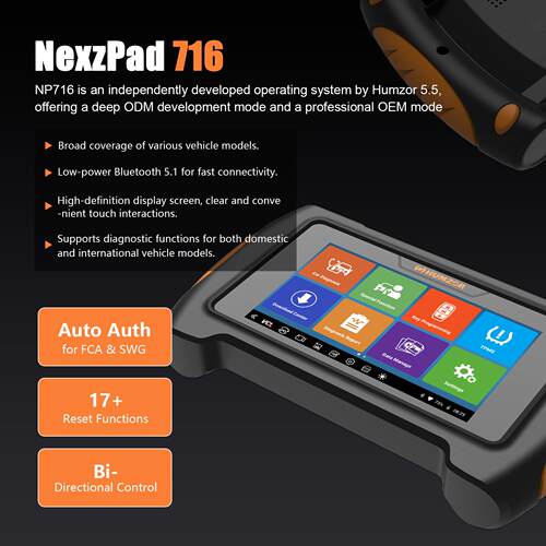 NP716 5.5英寸WiFi/蓝牙OBD2汽车故障诊断仪 多语言外贸版