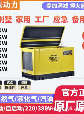 移动式汽油发电机YT15RSE 20 25 30 35KW静音多燃料三相380v电压