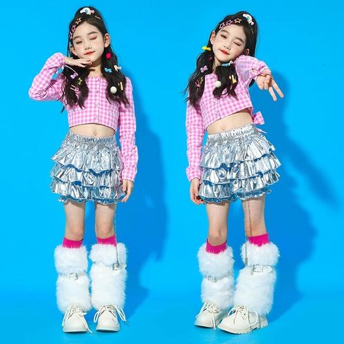 速发少儿爵士啦服装孩炸街辣衣街舞六一舞啦队hiphop妹服多巴胺走