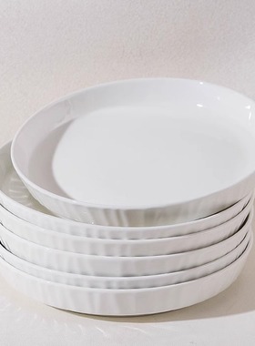 速发釉下彩盘子菜盘深用2025新款碗盘套装纯白色餐子圆盘家盘碗碟