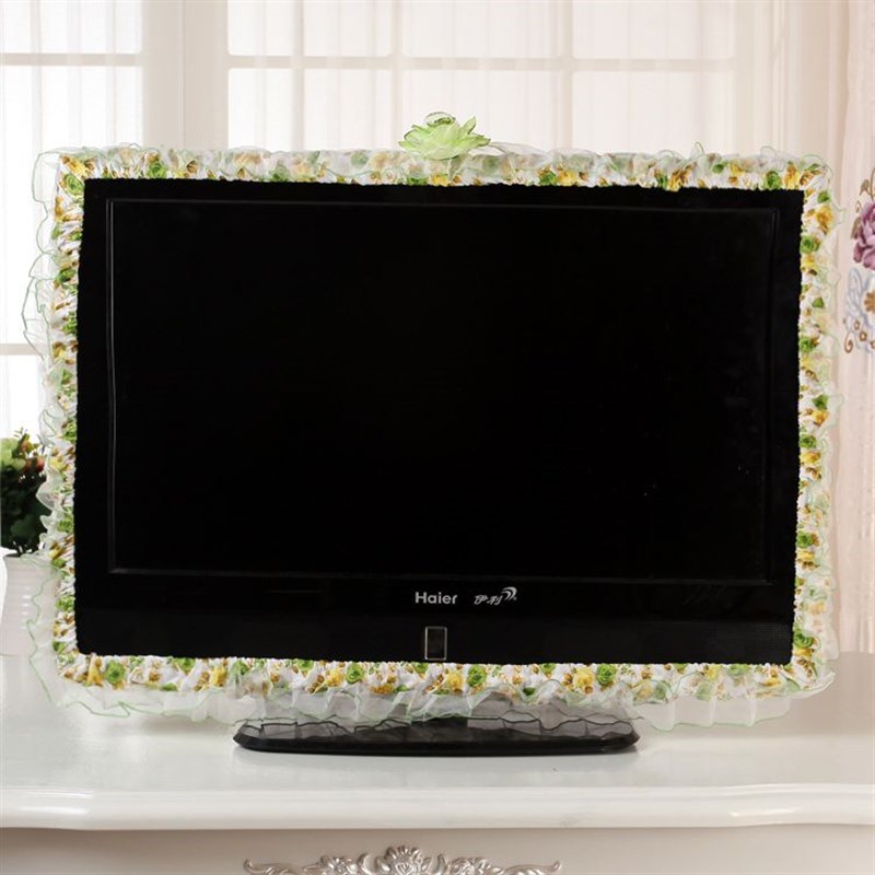 速发电机视边装边可爱蕾丝壁挂电视花饰液晶台式框罩套开机不取款