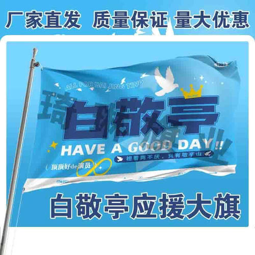 新款白敬亭应援大旗应援旗定制户外演唱会大旗音乐节大旗明星旗帜