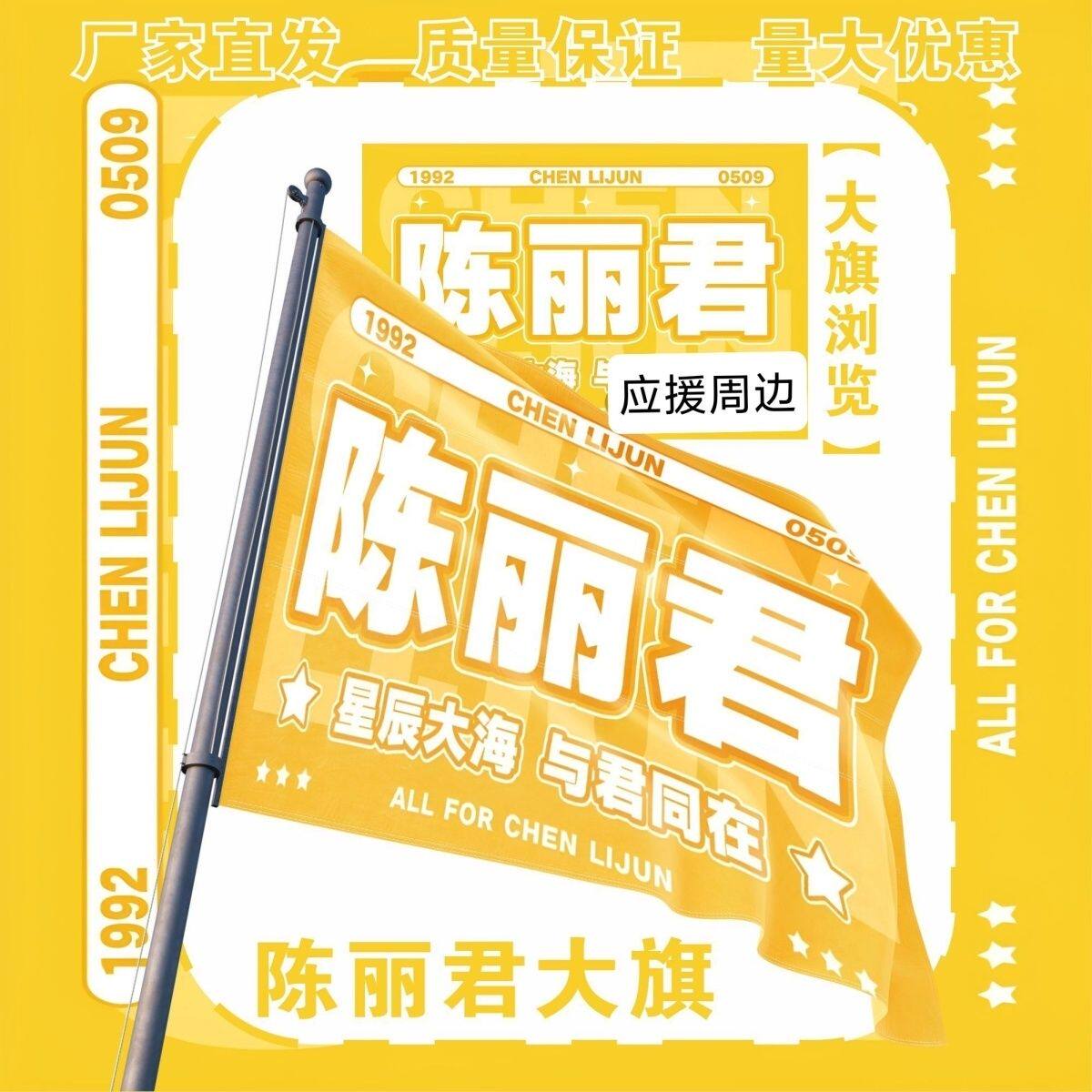 陈丽君大旗明星演唱会陈丽君应援旗户外打卡音乐节应援旗定制