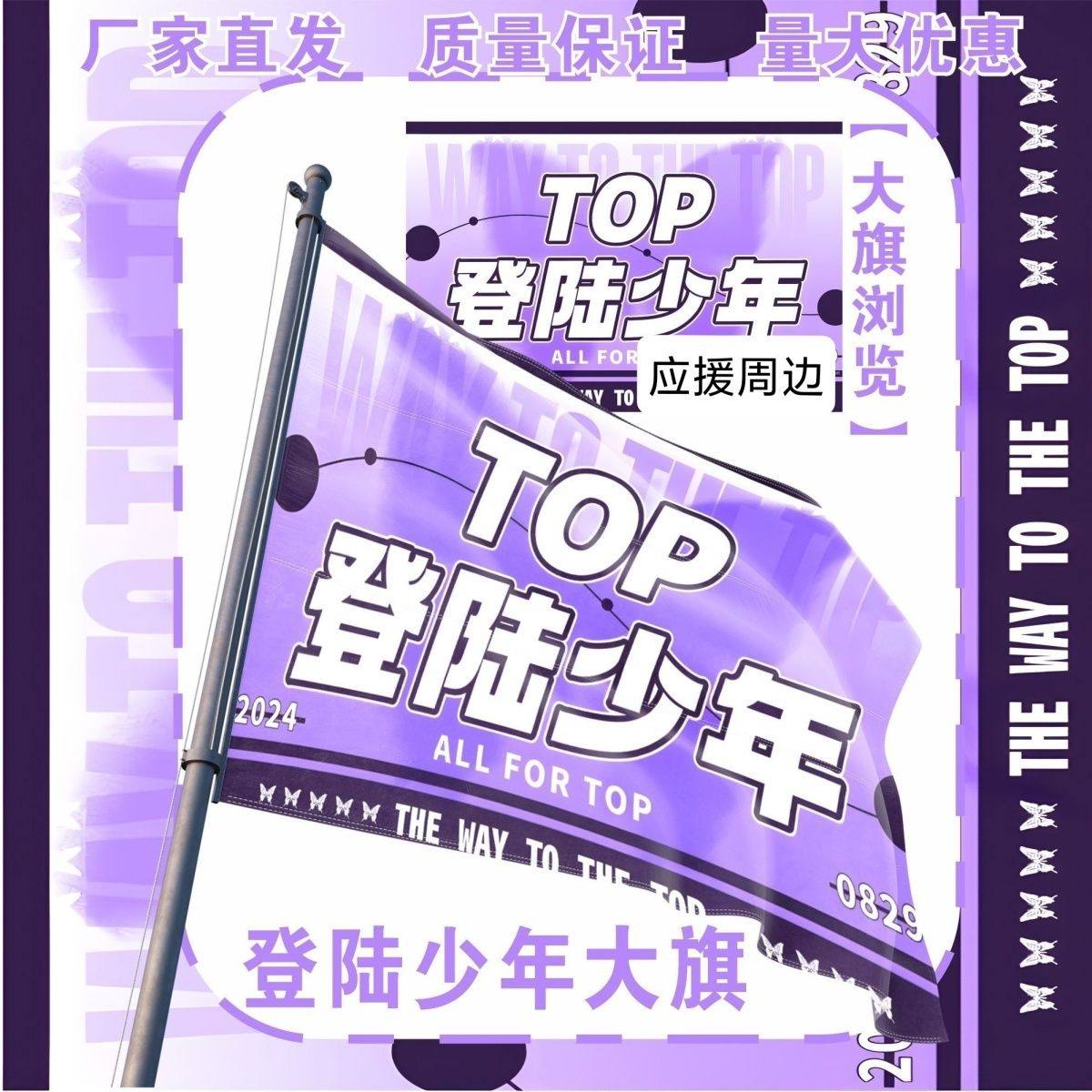 TOP登陆少年应援大旗朱志鑫张泽禹张极左航苏新皓粉丝团大旗定制