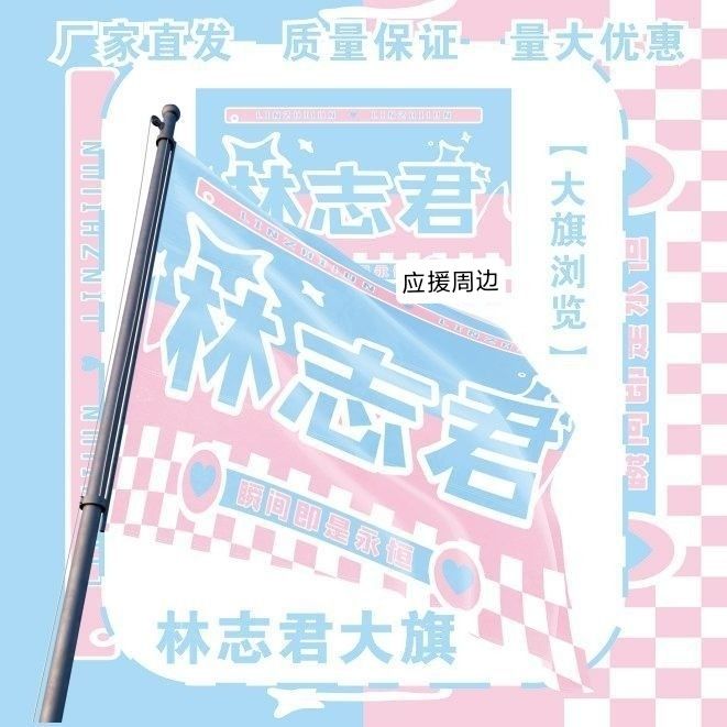 林志君大旗明星演唱会林志君应援旗户外音乐节粉丝应援旗定制