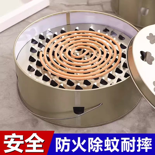 加厚不锈钢蚊香盘托新款蚊香炉特厚防火耐高温蚊香盒接灰盘蚊香盘