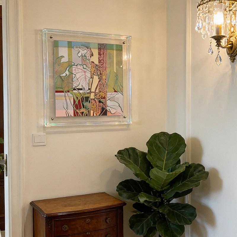 法式中古风植物花卉亚克力装饰画客厅餐厅卧室抽象艺术玄关挂画