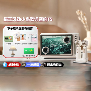 猫王音响小岛歌词透明悬浮K歌蓝牙音箱话筒家庭用ktv
