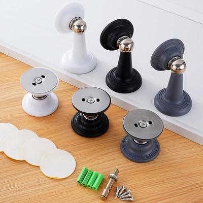 家用房车免打孔ABS门吸卧室房门静音短款地吸强磁阻门器防撞门阻