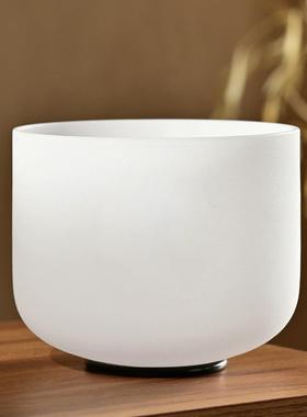 乳白色水晶钵 专业水晶颂钵套装 瑜伽静心冥想减压音疗/厂家直销