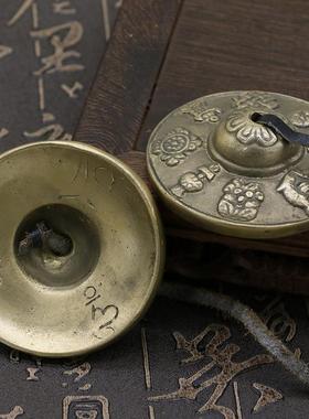 尼泊尔手工碰铃叮响铙钹引磬撞铃佛具用品法器疗愈唤醒手摇小铃铛