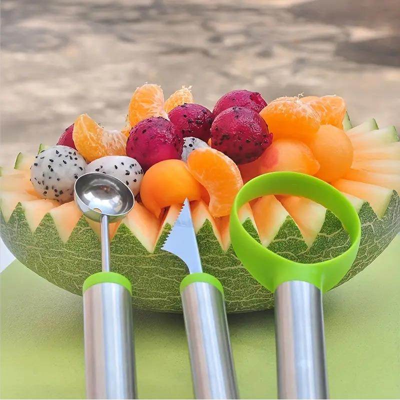 不锈钢水果挖球器西瓜挖球勺雕花刀切果器拼盘冰淇淋工具西瓜勺