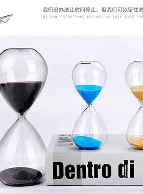 半小时时间沙漏计时器5/30/60分钟创意个性玻璃沙漏摆件工厂直销