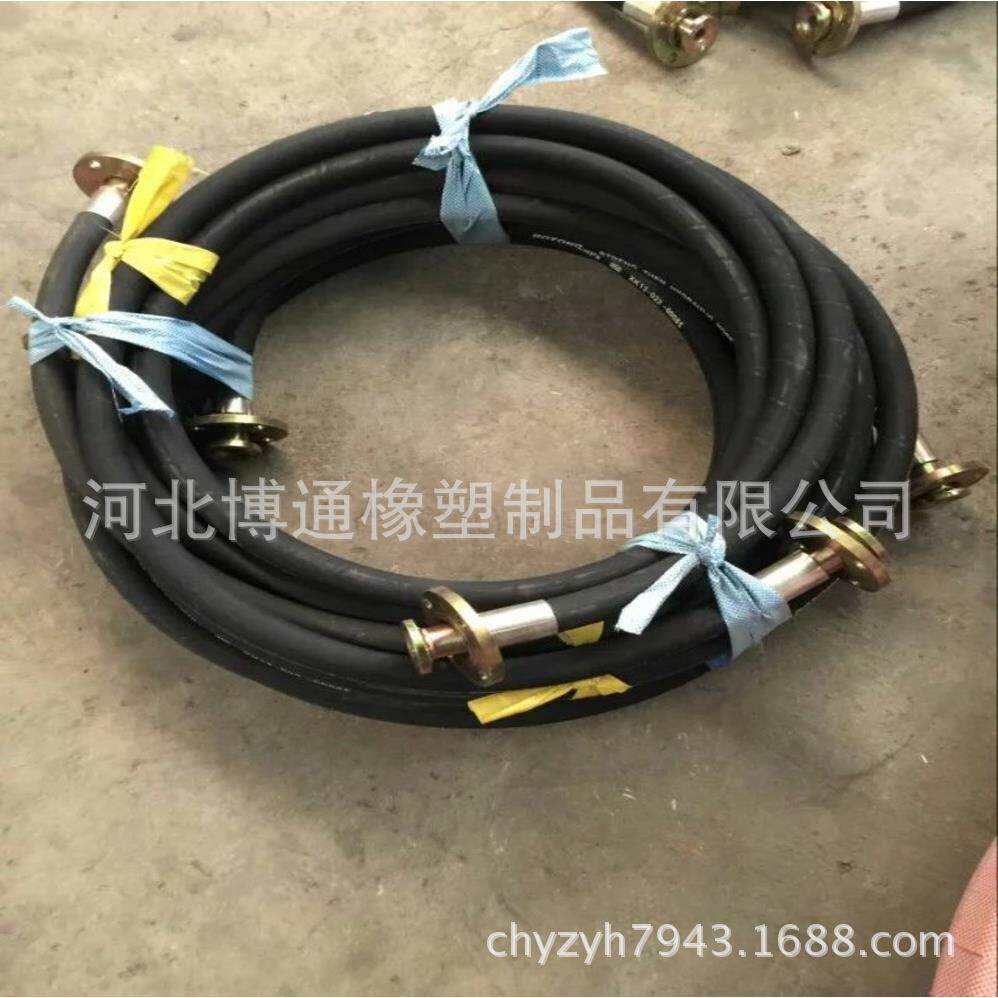 博通布面钢丝编织耐油压胶管钢丝缠绕液压油管矿用机械液压软管