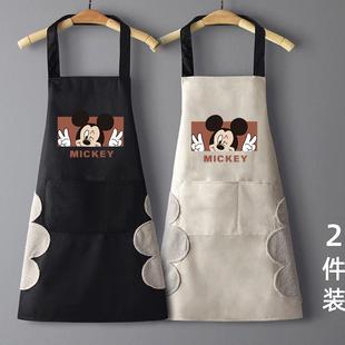 围裙厨房家用防水防油罩衣厂家直销围腰餐饮工作服可擦手围裙 新款