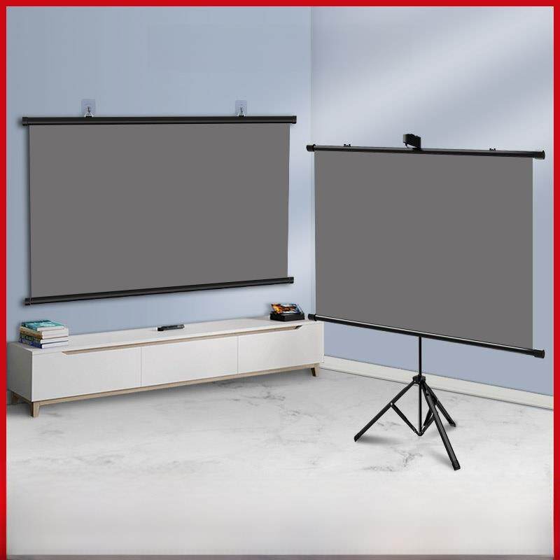 家庭卧室、客厅防光投影屏4K免打孔壁挂式支架幕100英寸防光幕高清投影屏