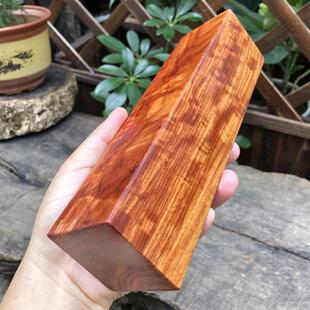 缅甸花梨木20*5*5CM老红木文房书镇方形镇纸镇尺木料长条料刀柄料