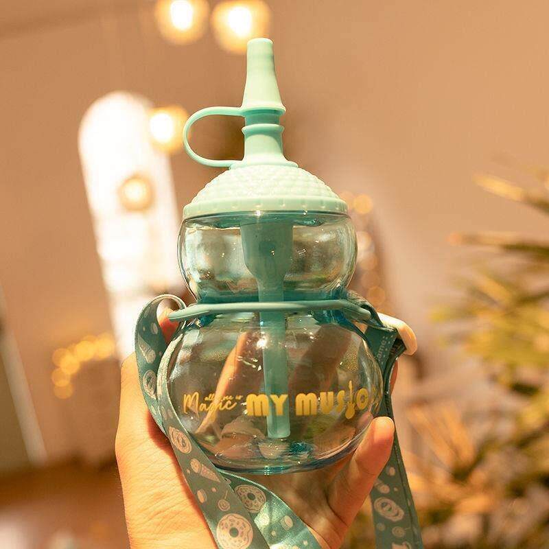 葫芦水壶塑料杯网红吸管杯高颜值儿童水杯学生幼儿园女男防摔防烫