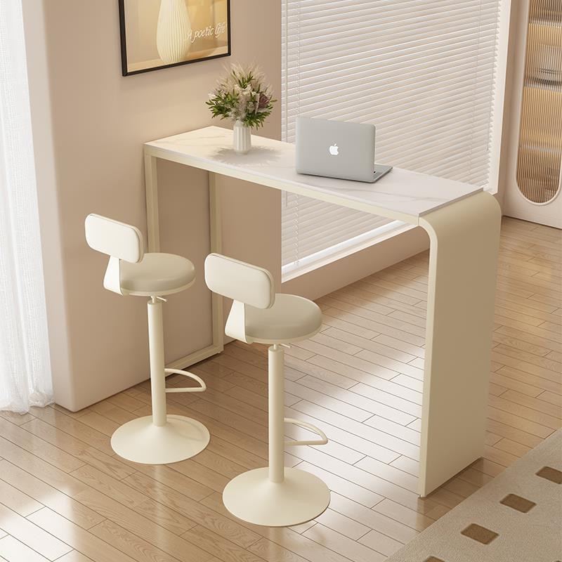 吧台桌家用简约岩板高脚桌长条桌客厅沙发阳台隔断迷你休闲 小吧