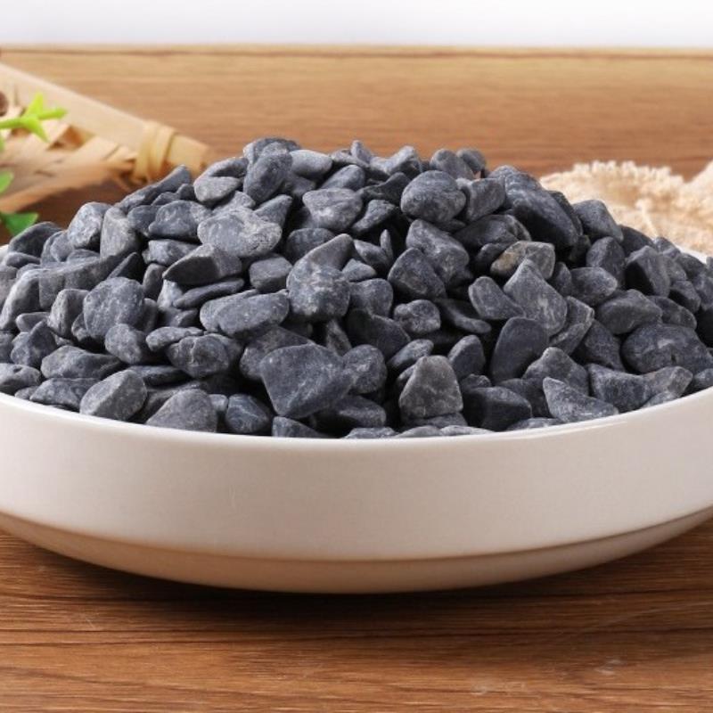 福建深灰色黑色景观砾石水洗石日式庭院铺路造景青石碎石子米石子