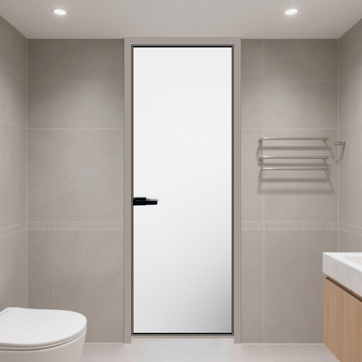 铝合金卫生间厕所门厂家直销钢化玻璃门定制浴室门洗手间门厨房门