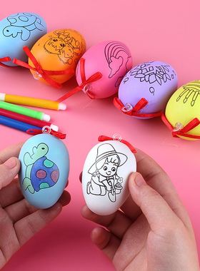 12pcsset  Painting 6cm Foam Egg Easter Gift Party Decor