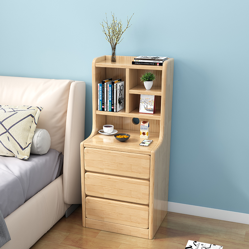 实木床头柜超窄小型卧室简约床边柜简易置物架迷你储物收纳小柜子
