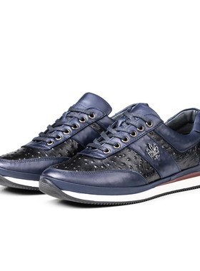 Ducavelli ostrich plane genuine leather mens classic sh