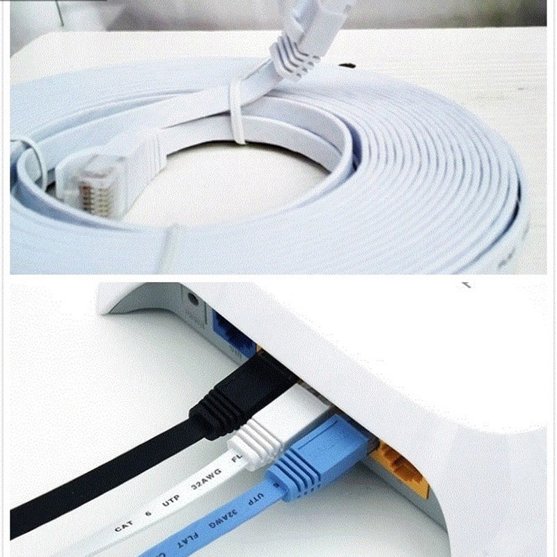 New flat cat6 rj45 ethernet network lan cable 5m10m20m30m
