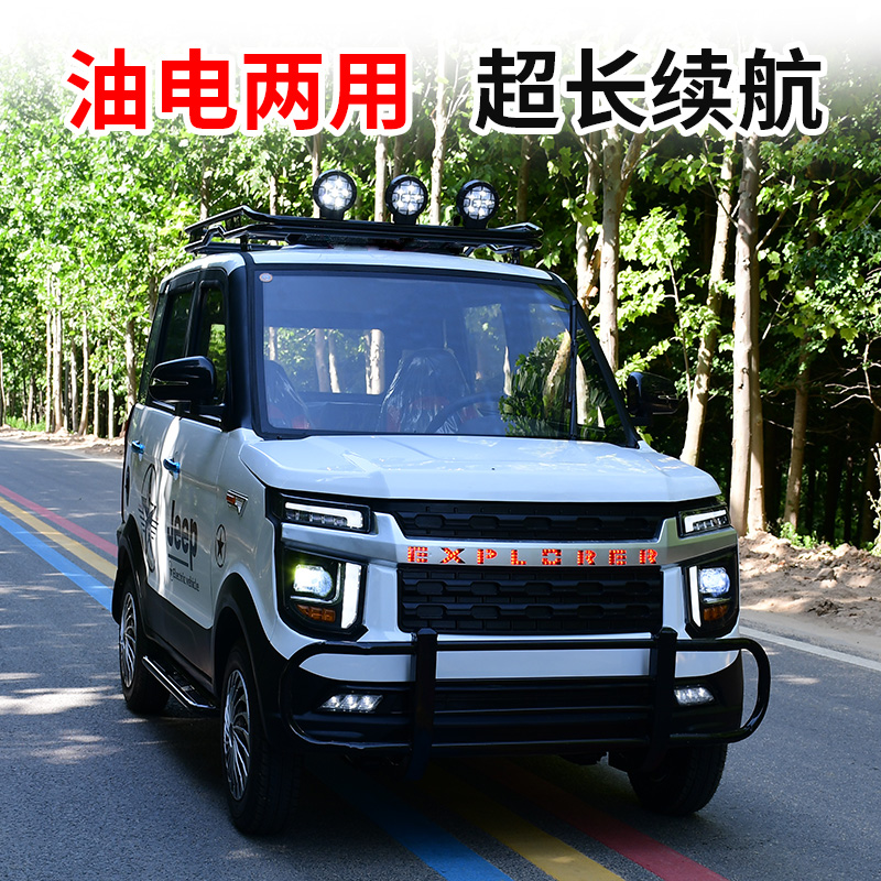 电动汽车四轮家用女士新能源油电两用成人全封闭小型电瓶轿车