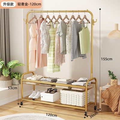 Rolling Metal Clothing Rack Garment Rack Organizer Hanger