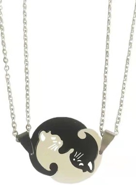 Cat lovers love titanium steel necklaces long distance