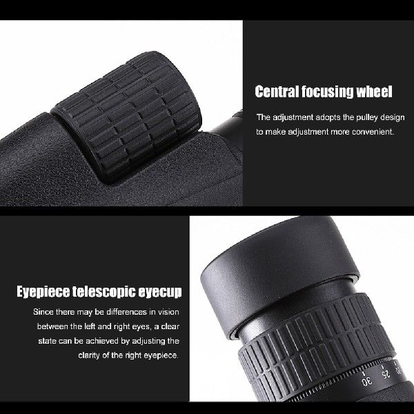 10-30X50 Zoom Monocular Waterproof BAK4 HD Optic Scope