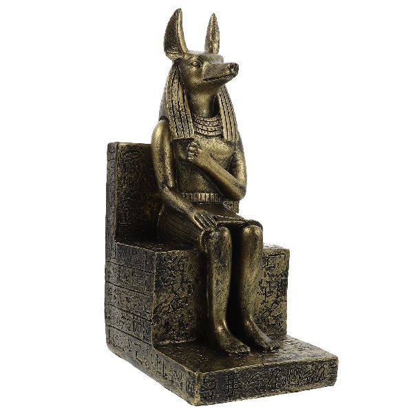 Anubis Egyptian Statue God Dog Figurine Sculpture Sitting