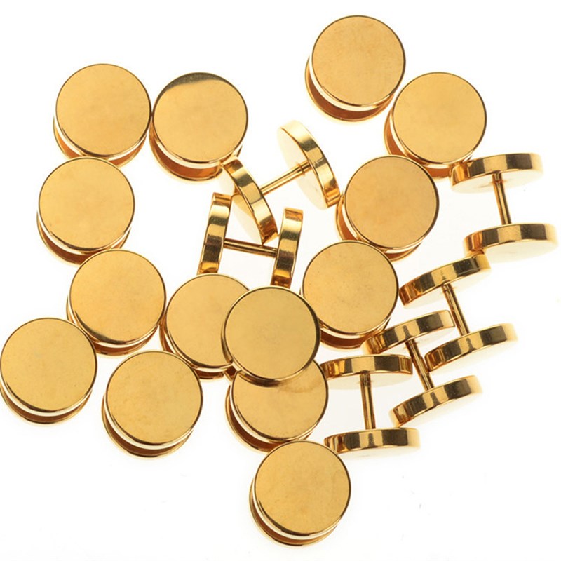 Fashion titanium steel bar dumbbell mens earnail tide earri