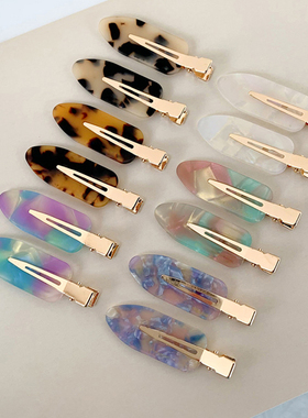 2PCS/1PC Leopard Acetate Hair Clips Bangs Seamless Clip Make