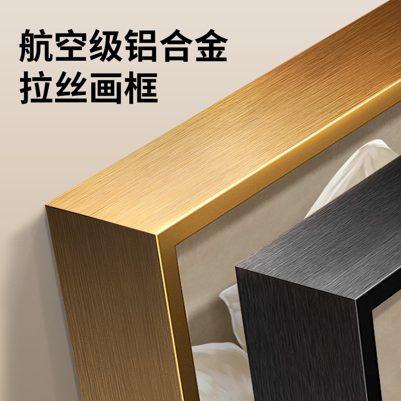 客厅装饰画轻奢高级感沙发背景墙挂画高档大气壁画花卉创意组合画图片
