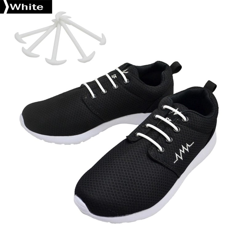 1Set of 12Pcs Business-Style No-Tie Shoelace Lazy Silicone