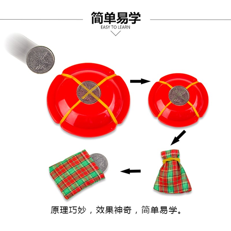 硬币奇迹 闪电盒 月光宝盒子母钱盒魔术道具近景魔术道具初学表演