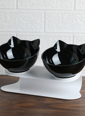 Explosive Cat Double Bowl Cat Bowl Dog Bowl Transparent AS M