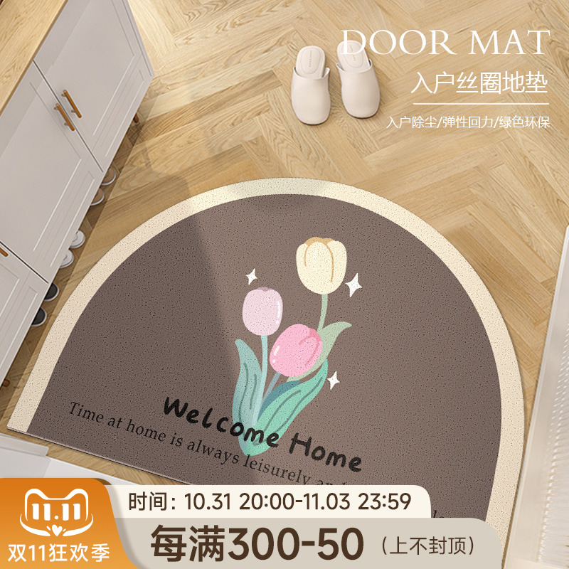 入户门地垫进门门口门垫脚垫丝圈除尘蹭土防滑家用进户地毯可裁剪
