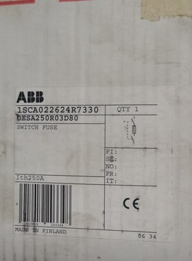 ABB SWITCH PUSE 1SCA02262R7330 OESA250R03D80 250A