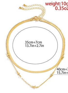 Jewelry hip hop double-layer star chain simple clavicle Chai
