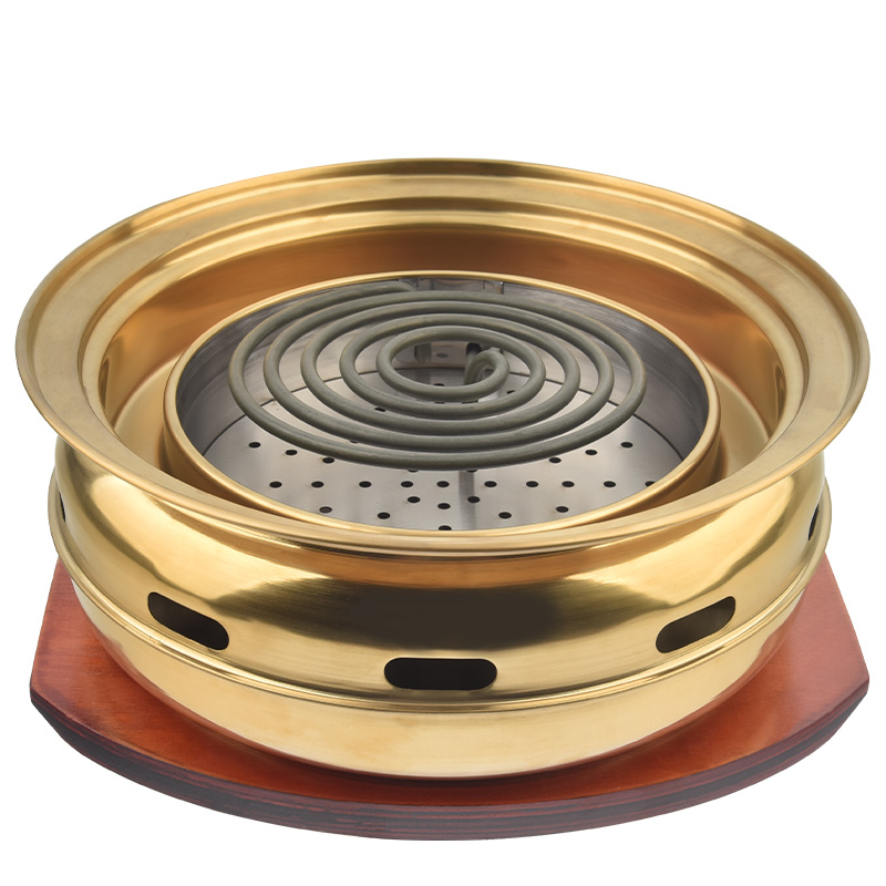 韩式商用电烤锅烤肉店无烟电烤炉上排烟电陶烤肉炉蚊香加热管烤盘