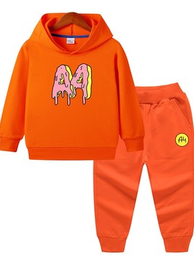 Summer A4 Merch Child Hoodie Pants Suit a4 Donuts print Boy
