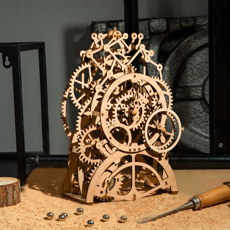 新品Robotime DIY 3D Wooden Mechanical Puzzle  Model Building