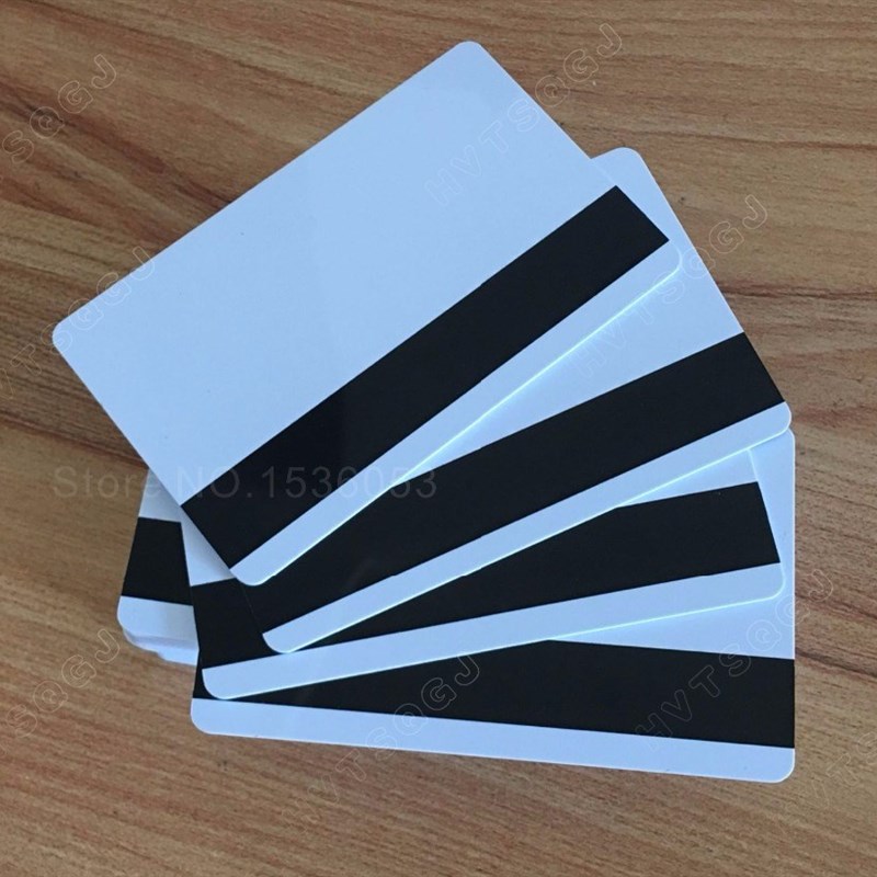 10pcs Blank White PVC Hico 1-3 magnetic stripe card Plastic