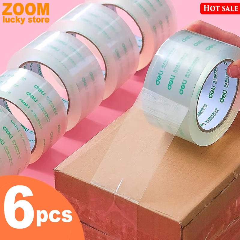6pcs Transparent tape packing tape delivery packaging tapes